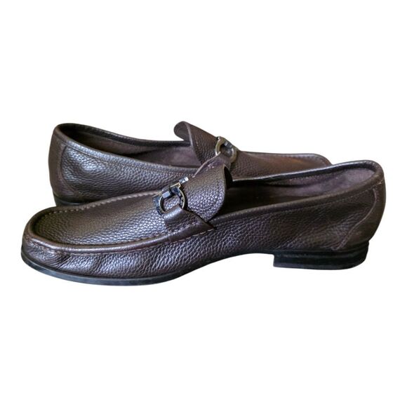 SALVATORE FERRAGAMO Grandioso Gancini Bit Leather Moccasin - Size 12 - Picture 3 of 8